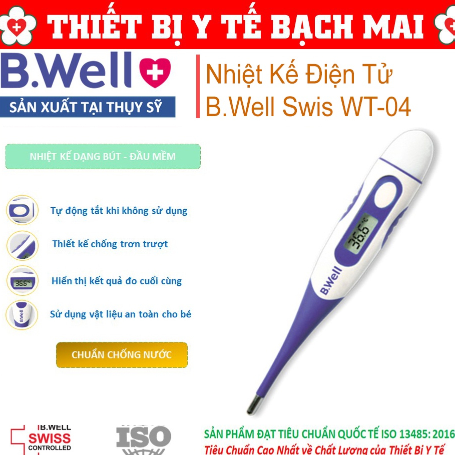 Nhiệt Kế Điện Tử Đo Tai, Trán, Miệng .v..v | Bảo Hành Trọn Đời Bwell WT-04