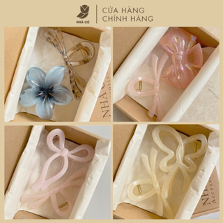 Hộp Kẹp Tóc Thạch Chéo NHÀ CÚ Kẹp Bấm Càng Cua Phong Cách Hàn Quốc 5933