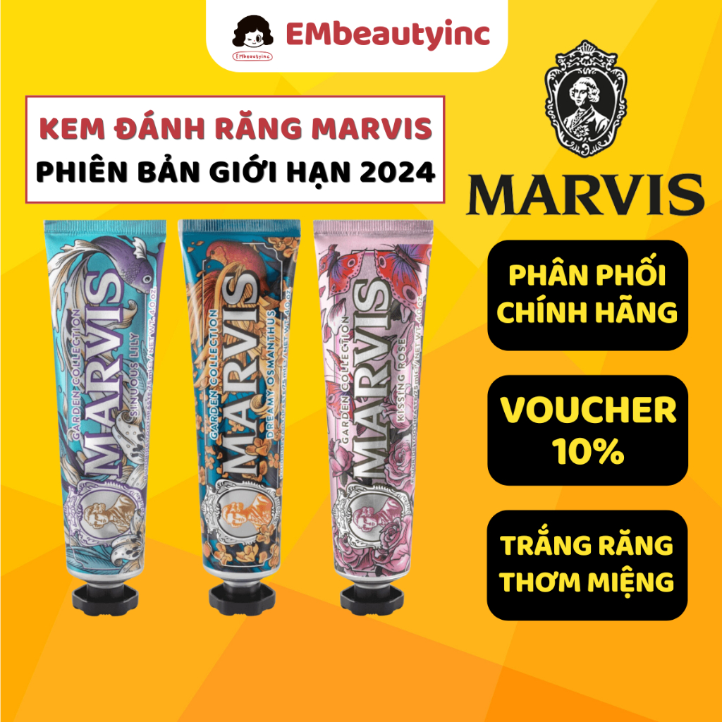 Kem Đánh Răng Marvis Garden Collection 75ml - Phiên Bản Giới Hạn 2024