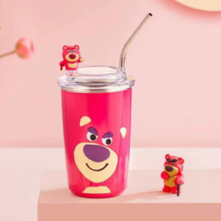  Cốc giữ nhiệt gấu dâu Losto 480ml Bình giữ nhiệt ly uống nước gấu dâu cao cấp giữ nhiệt nóng lạnh 