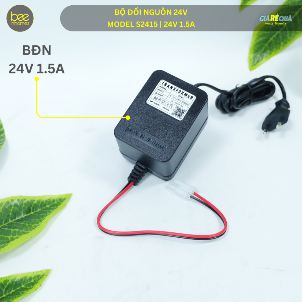 Nguồn máy lọc nước, Adapter 24V 1.5A, model S2415, đáng tin cậy, ổn định và tiết kiệm