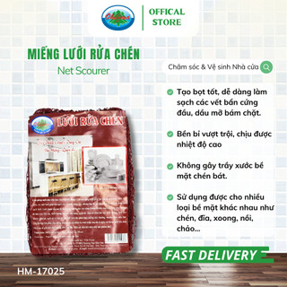 Miếng Lưới Rửa Chén Đa Năng Ohiama Net Scourer Chính Hãng, Chuyên Dụng Cho Nhà Hàng Quán Ăn, Tết