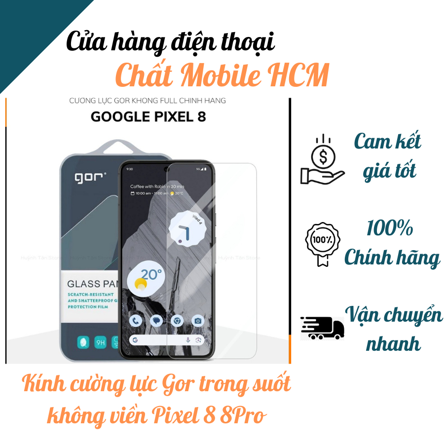 Kính cường lực Google Pixel 9ProXL 9 8Pro 8 7a 7 6a 6 5a5g 5 4xl 4 GOR chính hãng trong suốt không viền | BigBuy360 - bigbuy360.vn