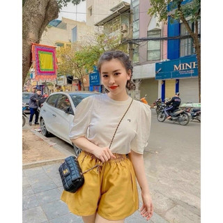 HV - Quần short phồng chun tacta cạp chun