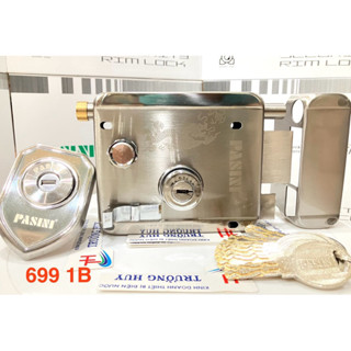 [chính hãng] 699 1B Khoá cửa cổng inox SUS 304 Pasini cao cấp - Bảo hành 12 tháng