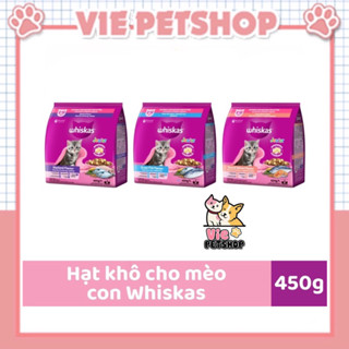 Thức Ăn Hạt Whiskas Kitten Junior Cho Mèo Con Mix Đủ Vị gói 450g | Vie PETSHOP