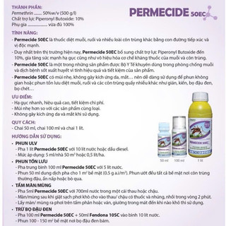 THUỐC DIỆT MUỖI, RUỒI PERMECIDE 1 LÍT