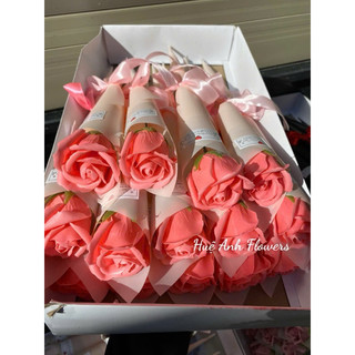 Sỉ 10 bông hoa sáp ốc quế đủ màu(CỘT NƠ)