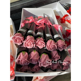 Sỉ 10 bông hoa sáp ốc quế đủ màu(CỘT NƠ)