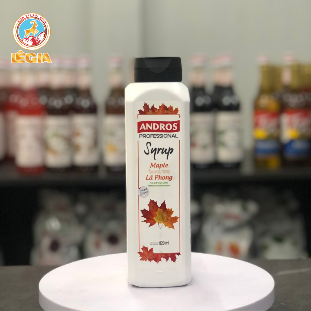 SYRUP LÁ PHONG, MAPLE SYRUP 820ML ANDROS PROFESSIONAL