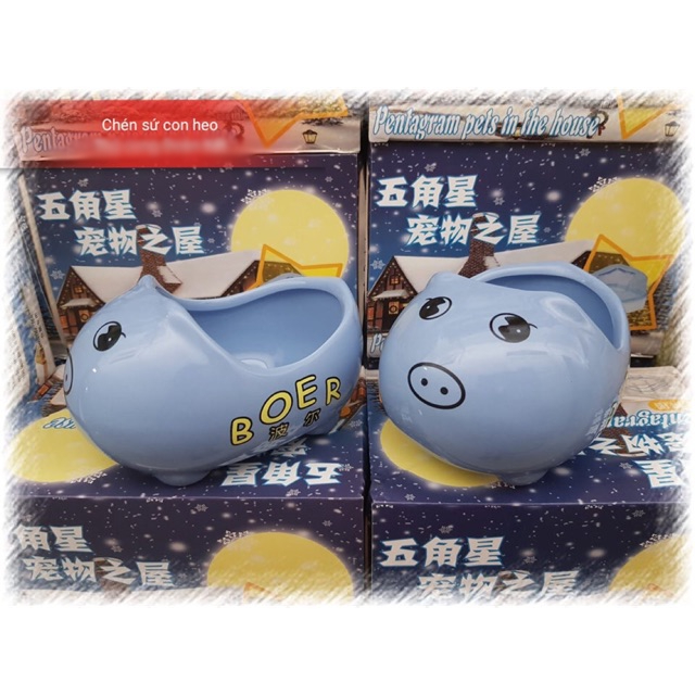 Chén sứ đựng thức ăn hamster, nhím kiểng