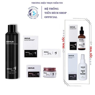 Sáp vuốt tóc nam CLAY WAX SICILY 1504 85gr CIN PLUS, gôm xịt tóc, tạo phồng, tinh dầu Cinplus Ý