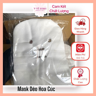  Set 100 Miếng Gạc Đắp Mặt Nạ - Gạc 100% Cotton -100 miếng gạc đắp mặt nạ nạ gạc khoét sẵn mắt mũi miệng tiện lợi cho sp 