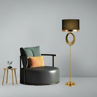Đèn đặt bàn, đèn cây chao vải đen Decor trang trí nội thất phong cách Bắc Âu - 3 chế độ ánh sáng