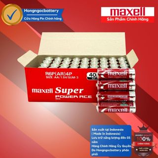 Hộp 40 Viên Pin AA ( Pin Tiểu ) Maxell Siêu Bền - Hàng nhập khẩu