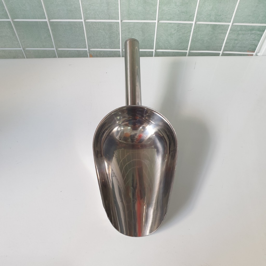 dụng cụ xúc đá inox, muỗng xúc đá