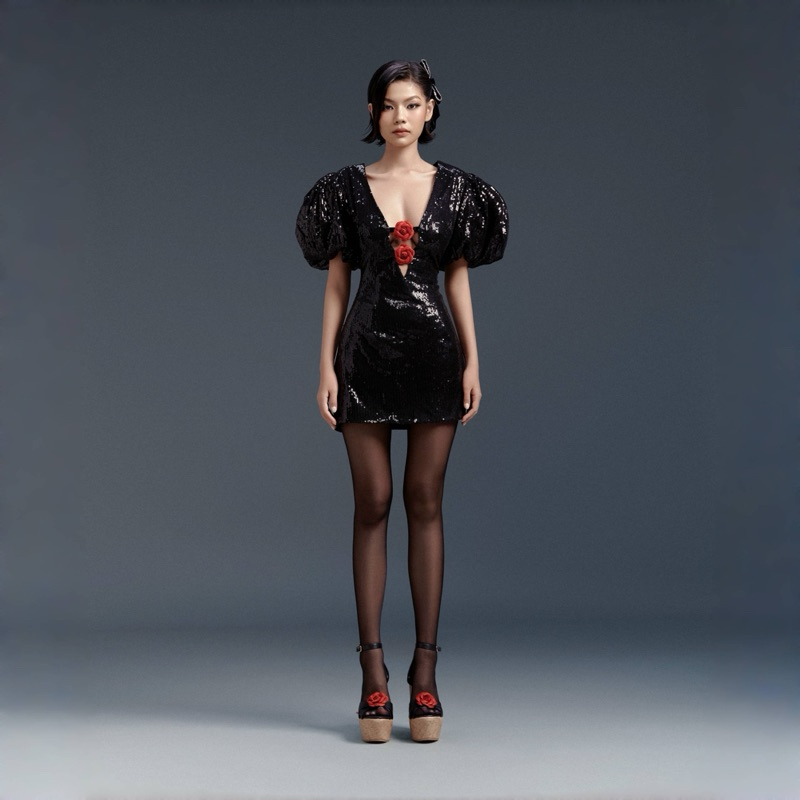 Jasmine Dress - Váy Sequin Đen Sang Chảnh - Thời Trang Nữ