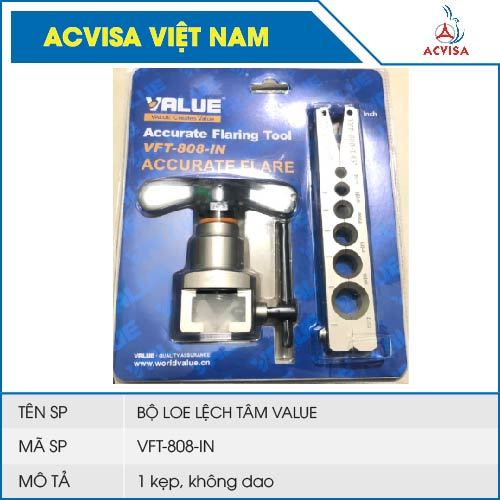 Bộ Loe - Bộ Lã Lệch Tâm Value Model VFT-808-IN (1 Kẹp, Không Dao ) - Bộ loe ( lã ) ống đồng lệch tâm