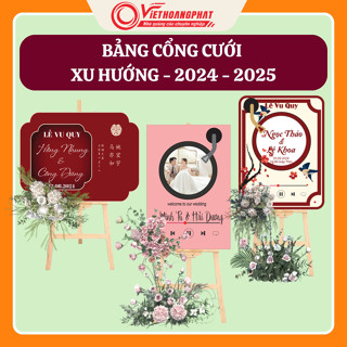 (MỚI NHẤT 2025 -link 2) Bảng Cổng Cưới, Bảng Đón Khách Để Cổng Cưới, Bảng Welcome Trang Trí Đám Cưới