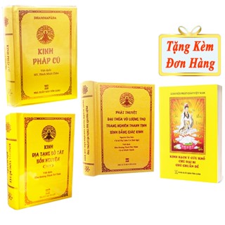 Sách - Combo Kinh Địa Tạng Bồ Tát + Kinh Pháp Cú + Kinh Phật Thuyết Vô Lượng Thọ ( Bìa Cứng Khổ Mini )