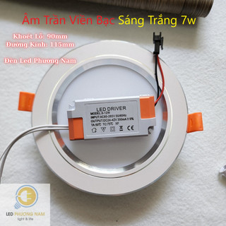 Đèn Led Âm Trần 7w - 3 Màu (Viền Bạc - Viền Vàng)