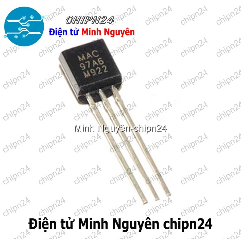 [10 con] (KT1) Triac MAC97A6 TO-92 0.6A 400V (97A6)