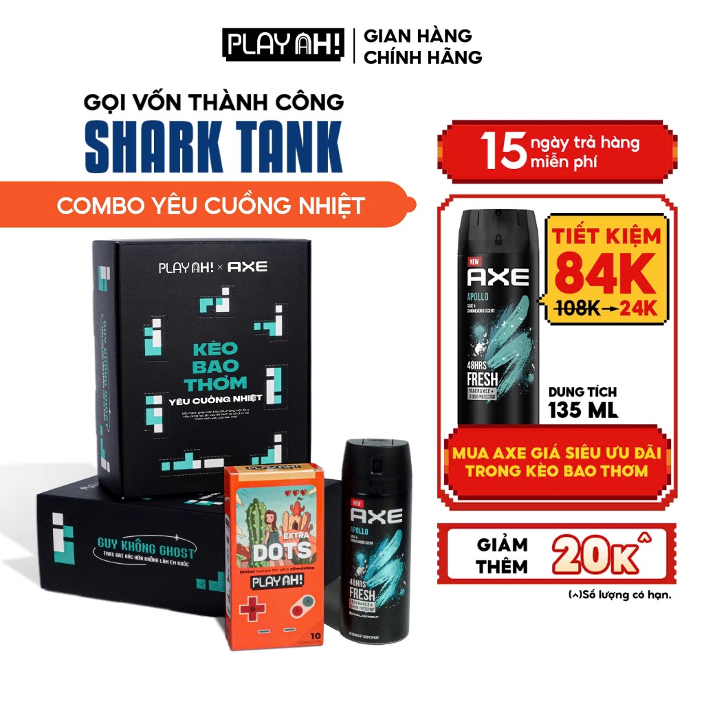 Bao Cao Su PlayAh Extra Dots Thêm Gai Hộp 3/10 52mm