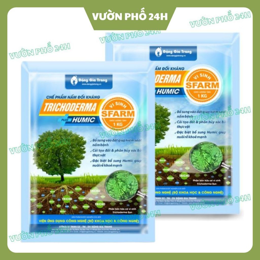 Nấm Đối Kháng Trichoderma Plus Humic SFARM – Gói 1kg