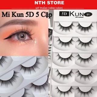 Mi Giả Kun 5D False EyeLashes  tự nhiên 5 cặp đủ mẫu