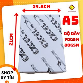  Giấy A5 Excell 70gsm 80 gsm in photo giá rẻ   KHỔ A5 14,8 x 21 cm   