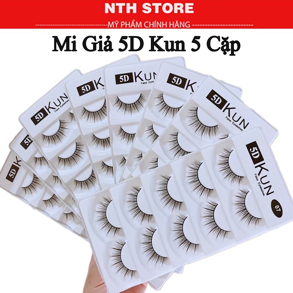Mi Giả Kun 5D False EyeLashes  tự nhiên 5 cặp đủ mẫu