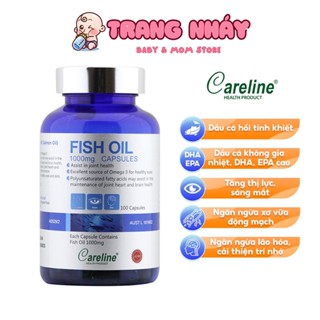  DHA Bầu Từ Cá Hồi Đại Dương Careline Fish Oil Bổ Sung DHA Hỗ Trợ Phát Triển Trí Não Và Thị Giác Cho Thai Nhi 100v h. 
