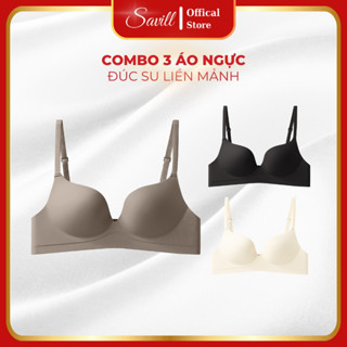 Combo 3 Áo ngực su mịn , Set 3 Áo lót nữ mút dày  đỡ vòng 1 êm ái, 2 dây thoáng mát SAVILL A206