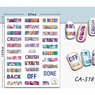 Sticker Dán Móng hình chữ