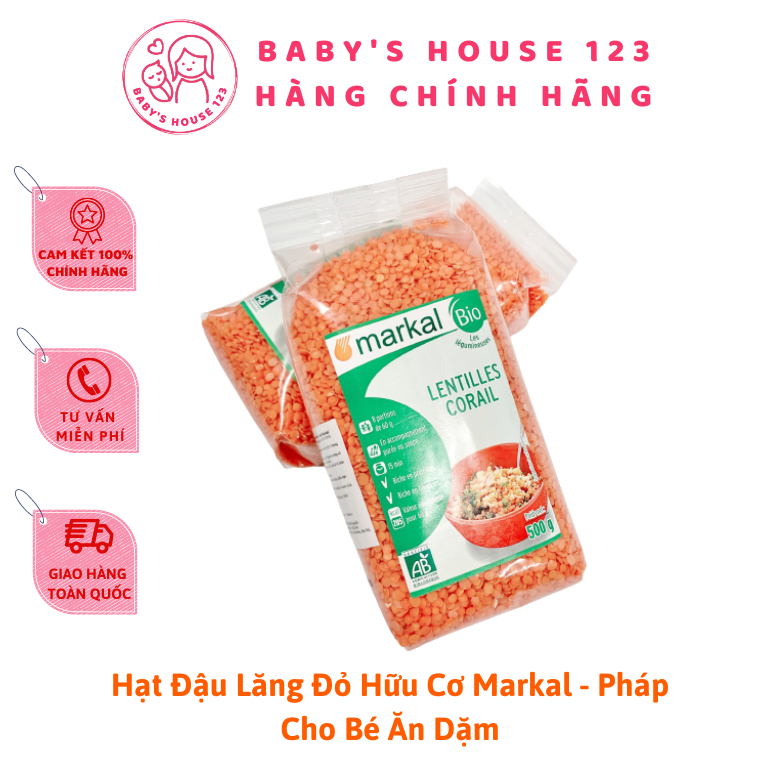 Tách Lẻ - 100gr Hạt Đậu Lăng Đỏ Hữu Cơ Markal - Pháp