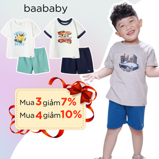 Đồ Bộ Bé Trai, Đồ Bé Trai Thun 100% Cotton Thoáng Mát,Thấm Hút Mồ Hôi Cho Bé Từ 1 đến 10 Tuổi Baa Baby - DB03N