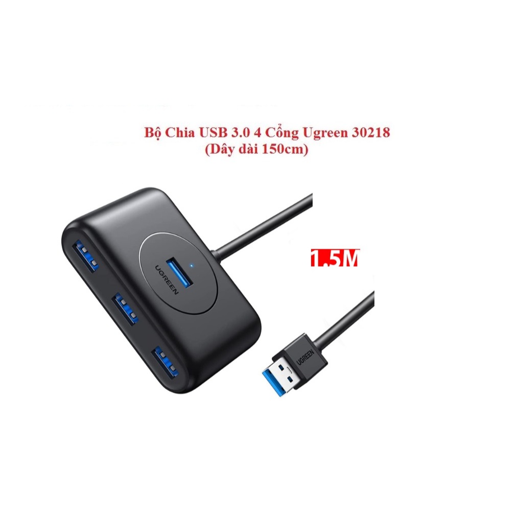 Bộ Chia USB 3.0 4 Cổng Ugreen 30218 (Dây dài 150cm)