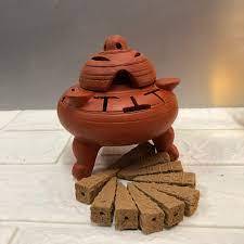 Lư xông Bột/Nụ trầm đất nung nâu
