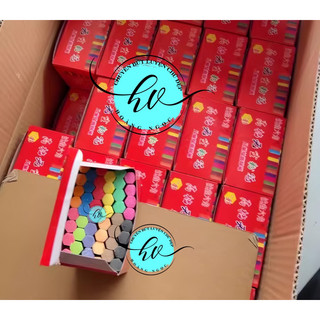 phấn lục giác 12 màu  , phấn lục giác trắng viết bảng 12 màu- (có sẵn )