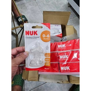 Bộ 2 núm ti NUK Premium Choice silicone mềm nhẹ dai bền chống rách