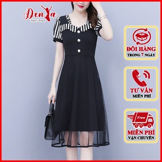 Đầm dự tiệc sang chảnh DenYa hàng thiết kế cao cấp tay dài dễ thương chất liệu Umi V104