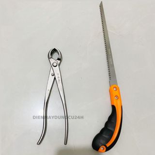 Kìm cạp bonsai và cưa lách mini Nhật, cạp tròn cạp xéo thép đúc nguyên khối