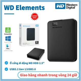 Ổ cứng di động Western Digital WD HDD My Passport/WD Elements 2.5" USB 3.2 ổ cứng wd 1TB/2TB/4TB