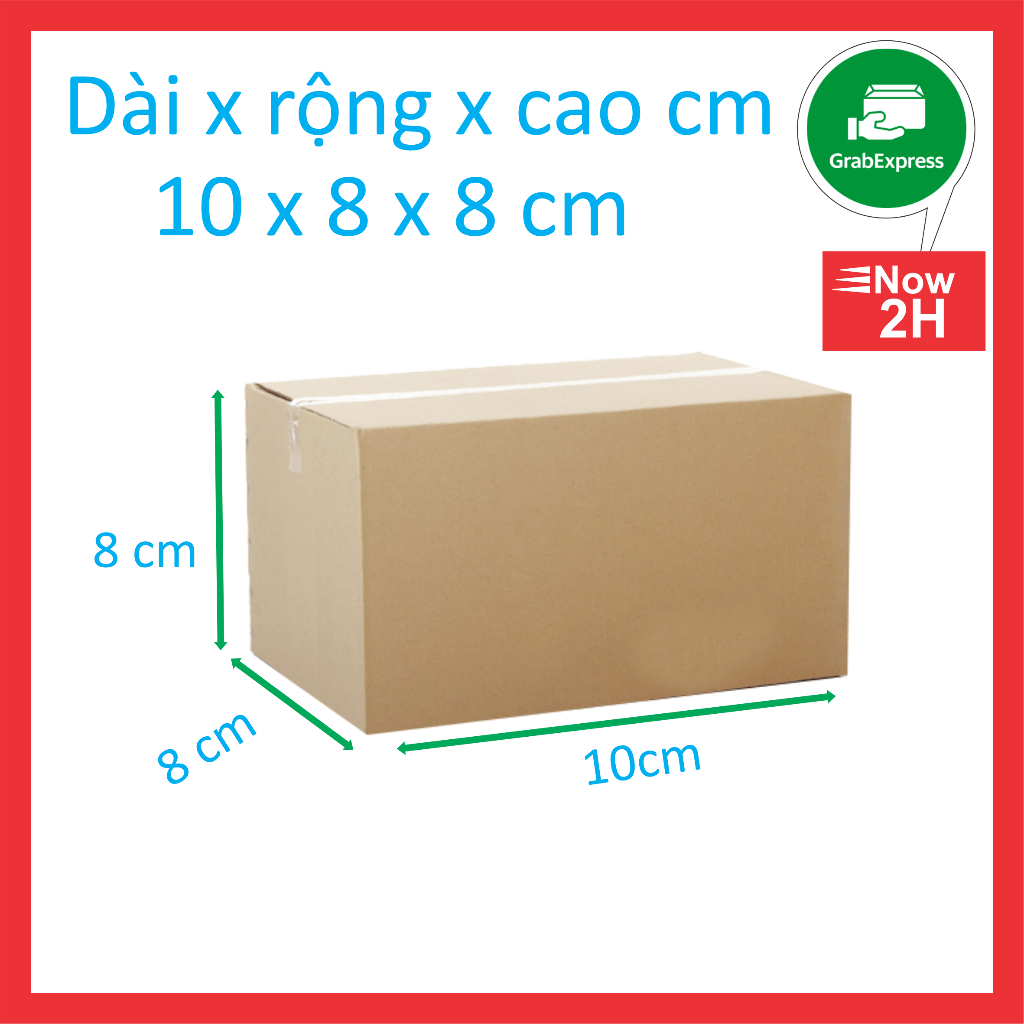 hộp carton 10x10x8 combo 100 đóng hàng giá rẻ