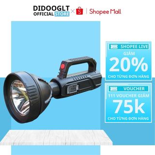 Đèn pin siêu sáng chiếu xa 500m chống thấm nước có chân đế, độ sáng cao, chiếu sáng xa - Didooglt