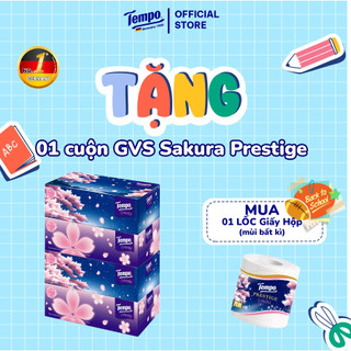  Lốc 4 Hộp Khăn Giấy Rút Cao Cấp Tempo Hương Sakura 4 Lớp