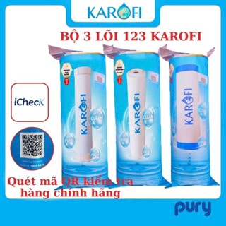Lõi lọc nước Karofi chính hãng, 3 lõi lọc nước số 123 Smax Duo (PP5 OCB PP1), Smax Pro, Smax Pro V