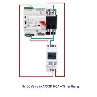 Timer tháng , Timer hẹn giờ chu kỳ tháng NKG-5 - Hẹn giờ chuyển nguồn 2 công tơ luân phiên