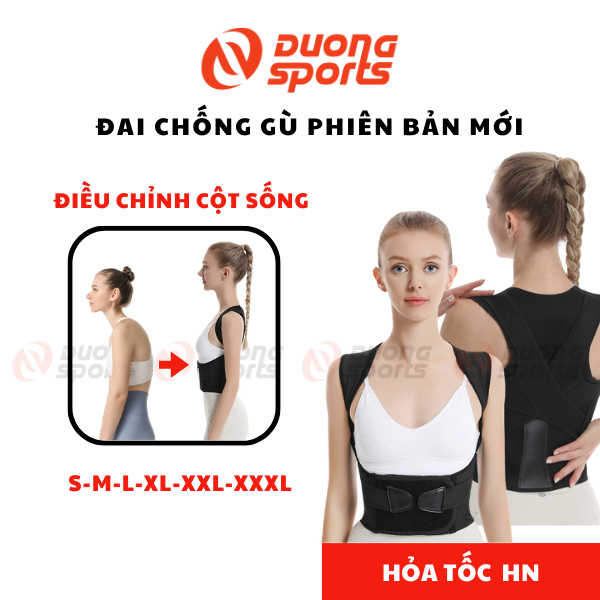 Đai Chống Gù Lưng Cao Cấp Đai Điều Chỉnh Cột Sống Cải Thiện Vóc Dáng Có Nẹp Hỗ Trợ