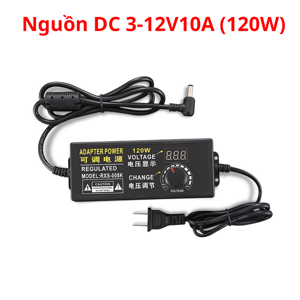 Adapter 12V 10A 120W Adapter 120W có núm vặn điều chỉnh điện áp